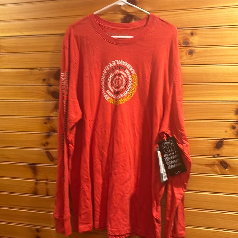 NWT women’s Harley Davidson, long sleeve red T-shirt, size 2X